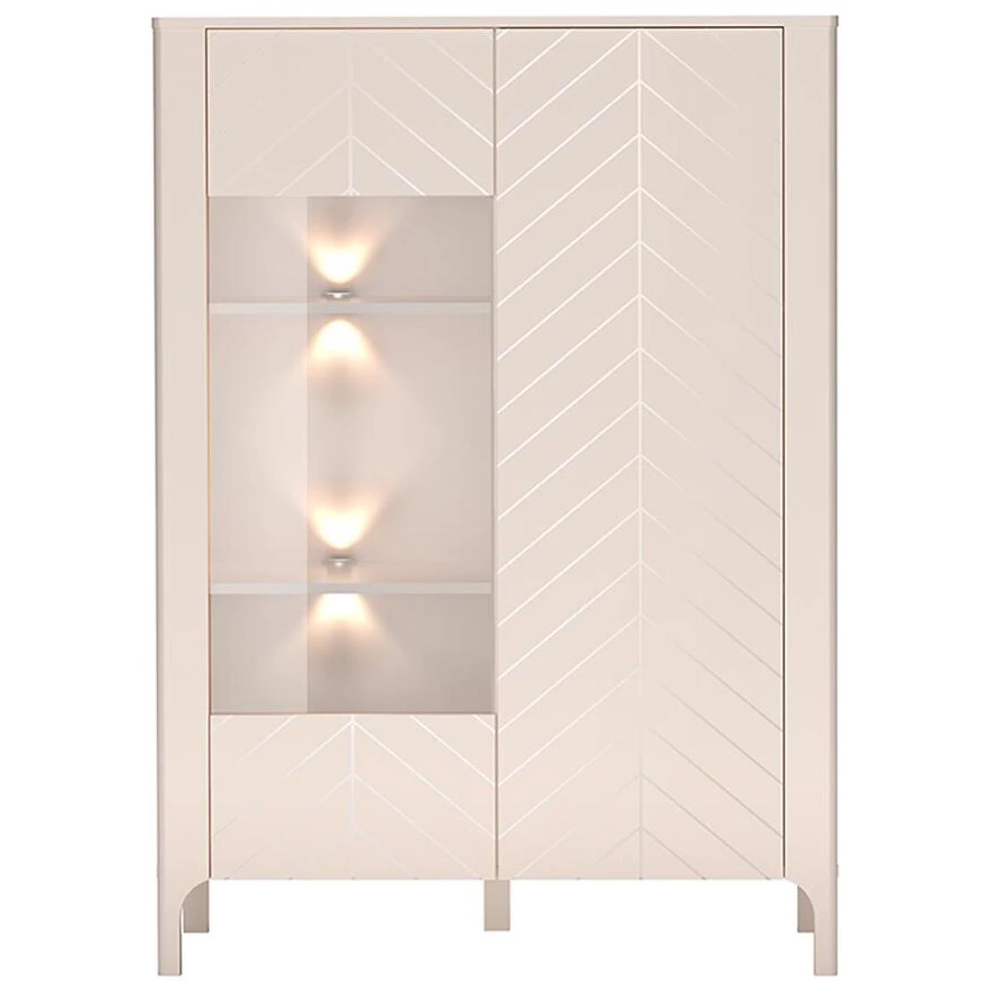 Malumi vitrina 103x40,5x145 cm kašmir