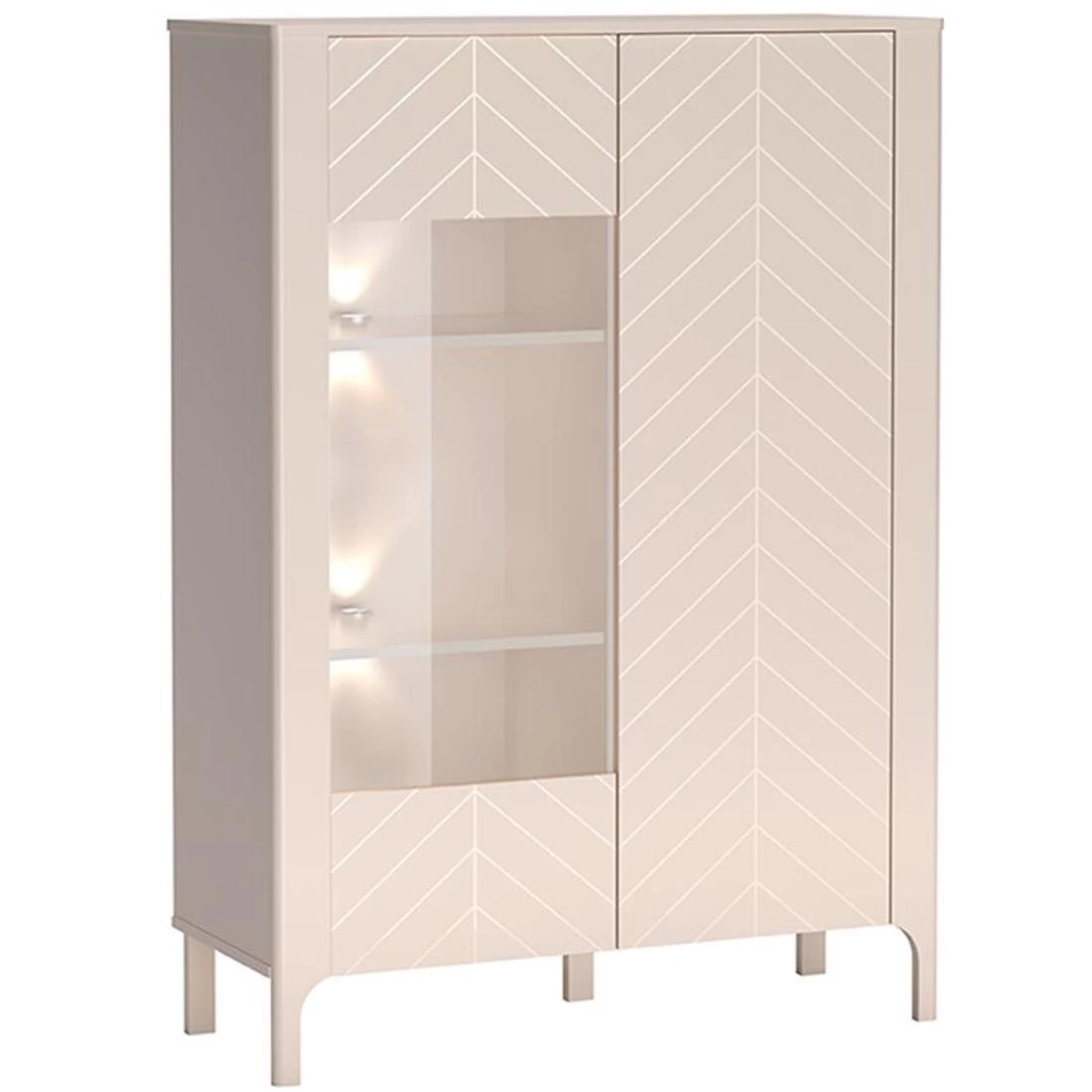 Malumi vitrina 103x40,5x145 cm kašmir