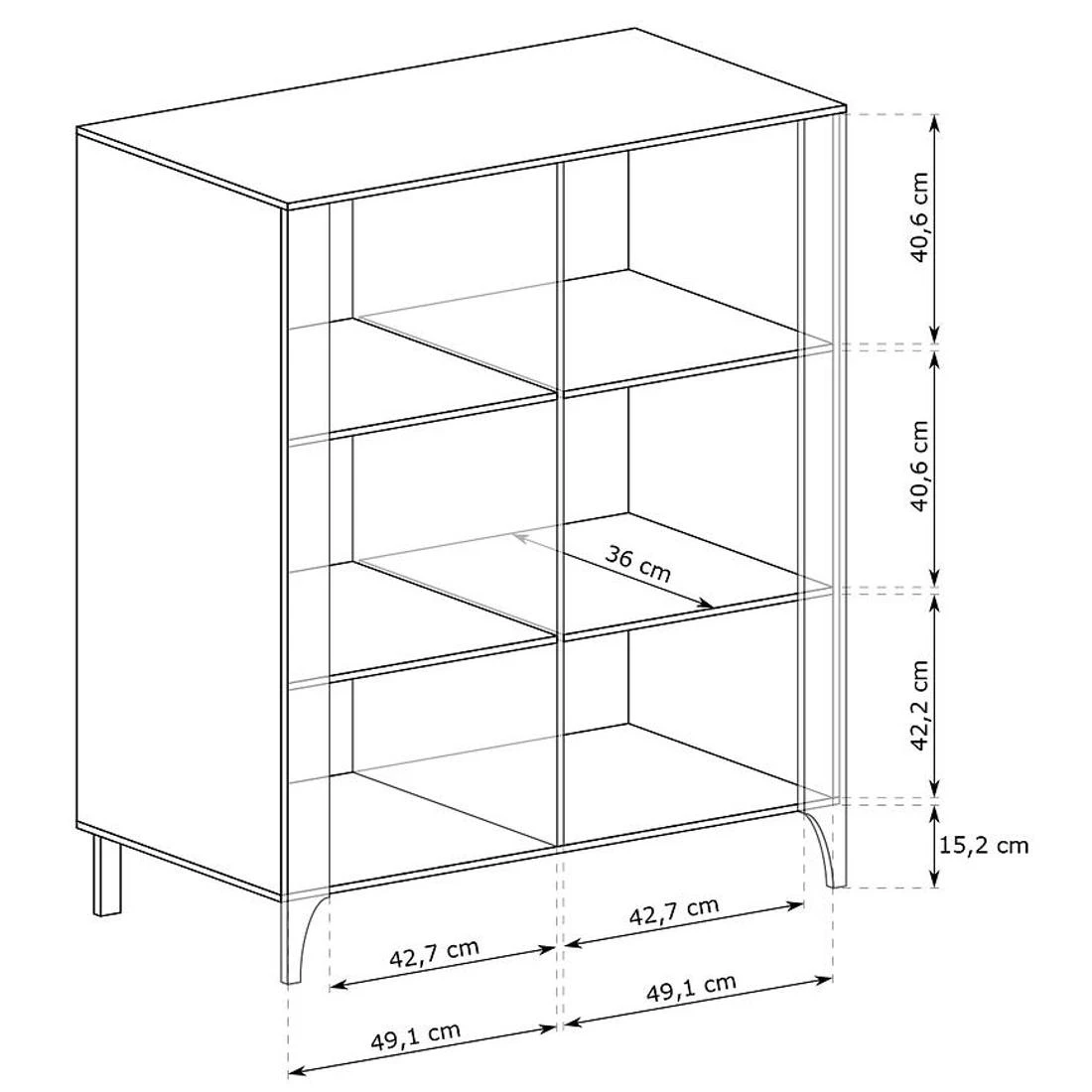 Malumi vitrina 103x40,5x145 cm kašmir