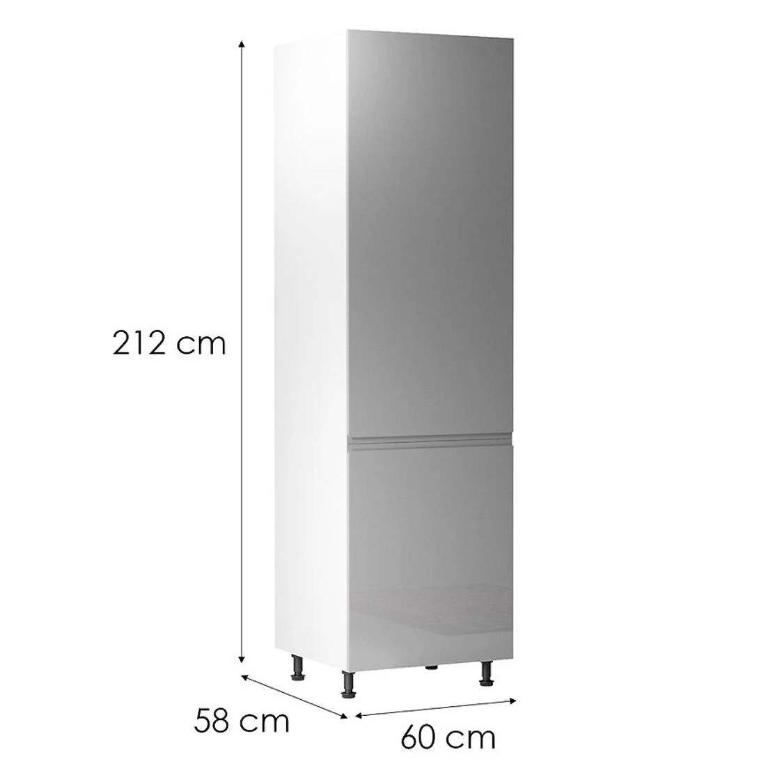 Gardena kuhinjski elementi 60x58x212 siva