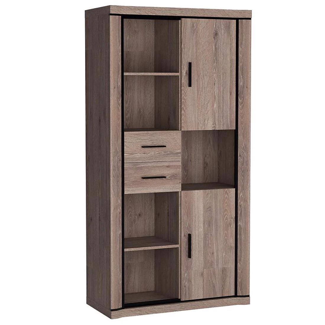 Dallas vitrina 97x42x195 cm Boja hrasta/tartufa