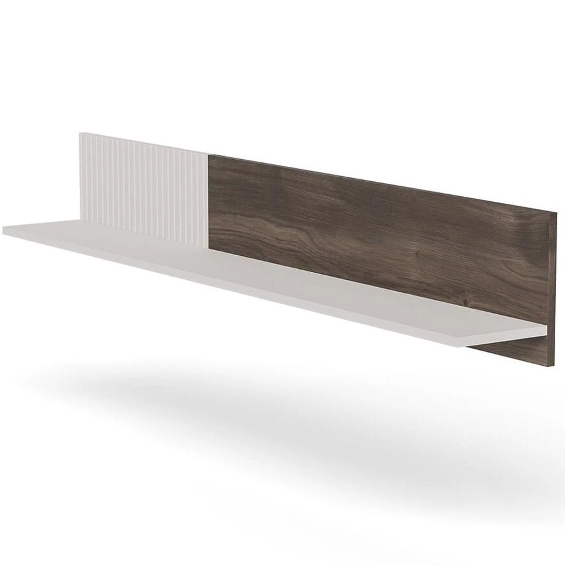 Random viseca polica 150x20x25 cm kašmir/orah/crna