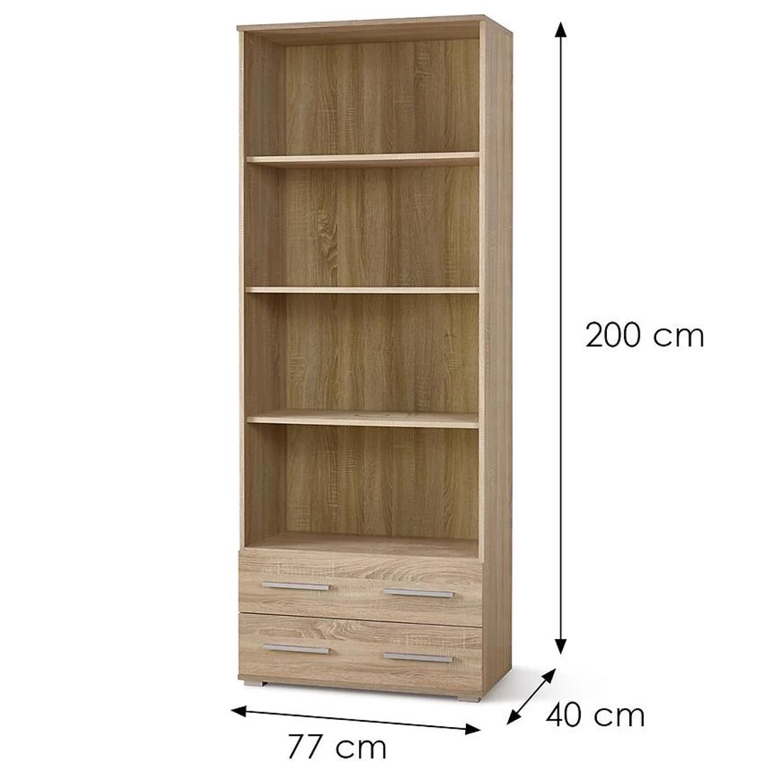 Lima police za knjige 77x40x200 cm sonoma hrast