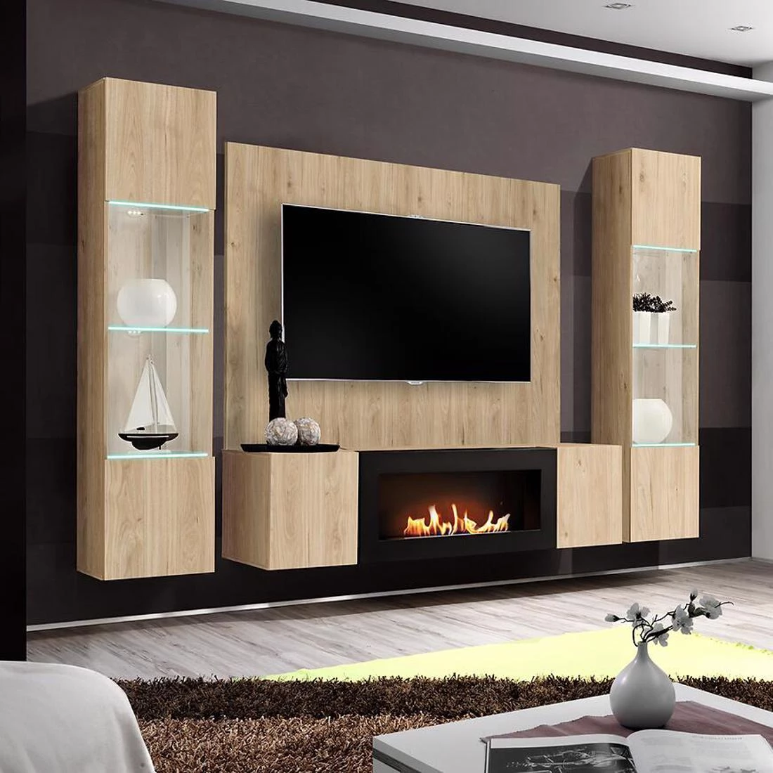 Fly Hj Fy M-P3 hrast regal 240x40x170 cm svetli hrast