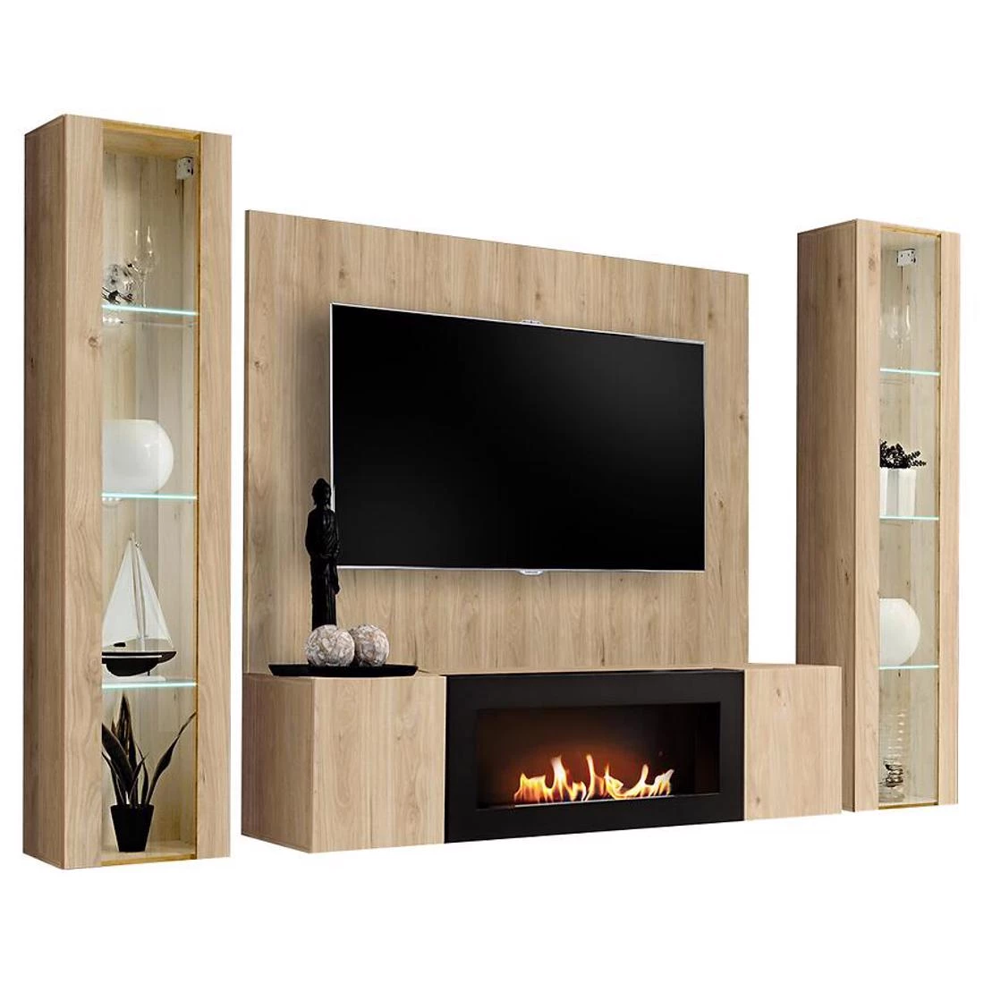 Fly Hj Fy M-P2 hrast regal 240x40x170 cm svetli hrast