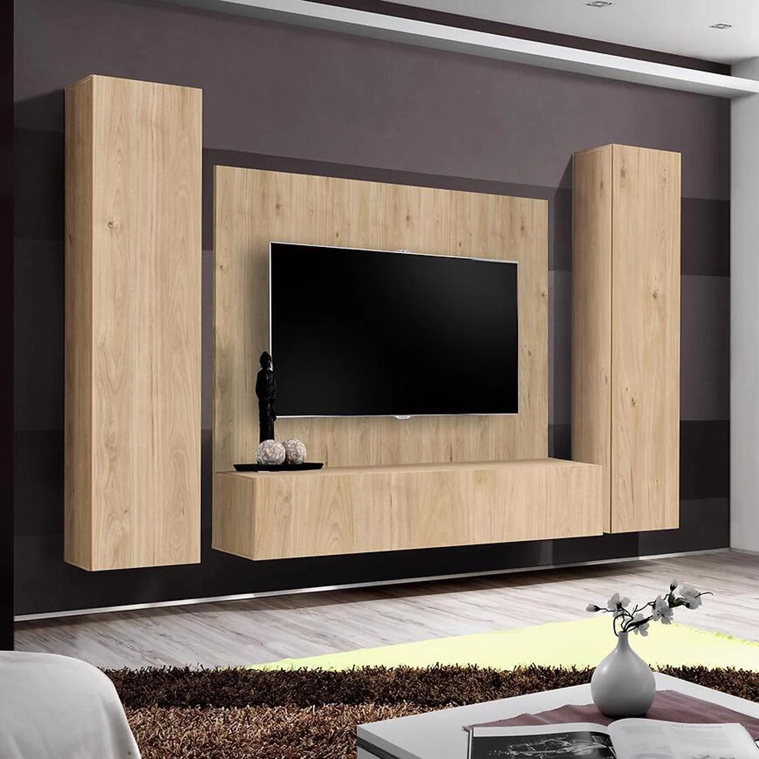 Fly Hj Fy A-P1 hrast regal 240x40x170 cm svetli hrast