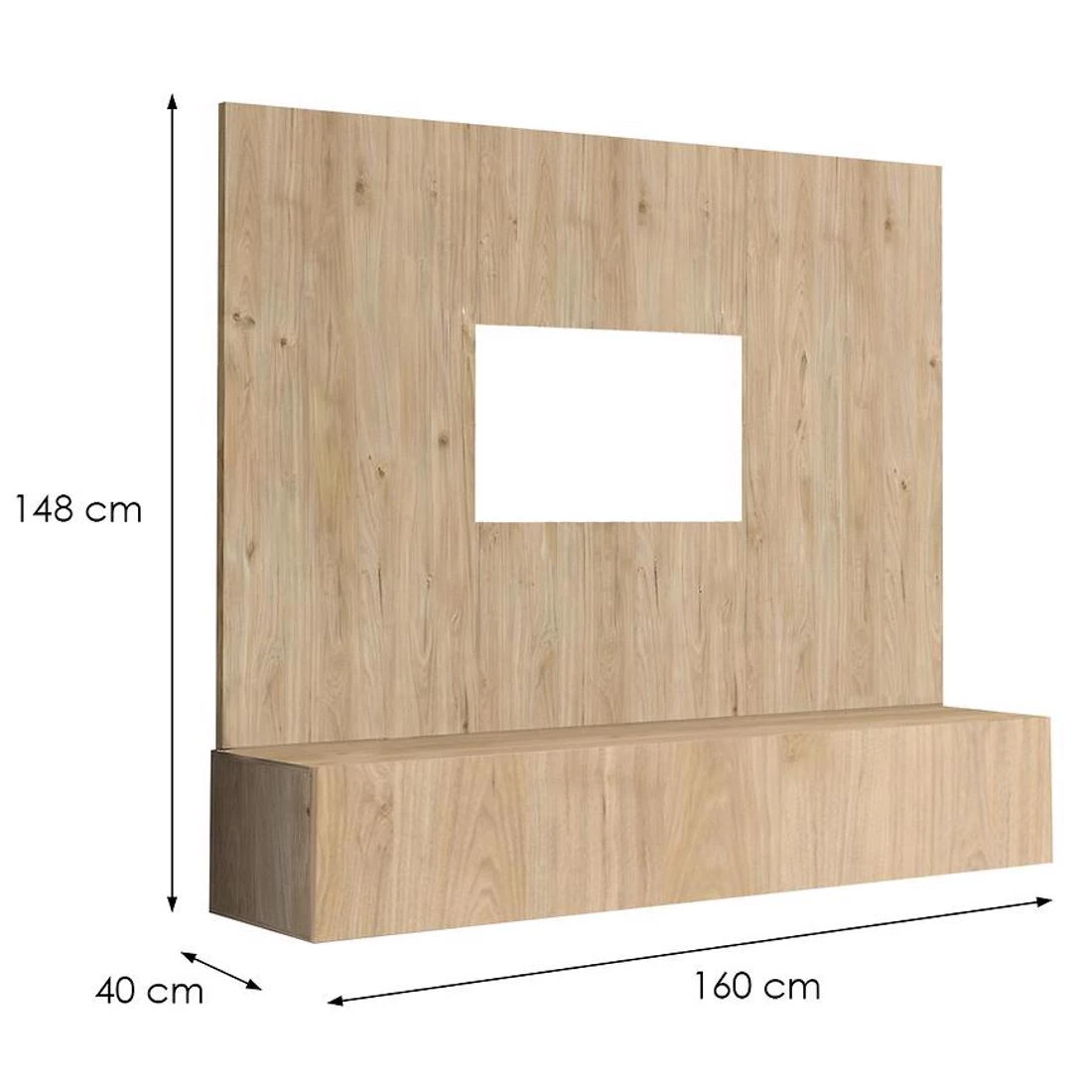 Fly Hj Fy B hrast regal 160x40x148 cm svetli hrast