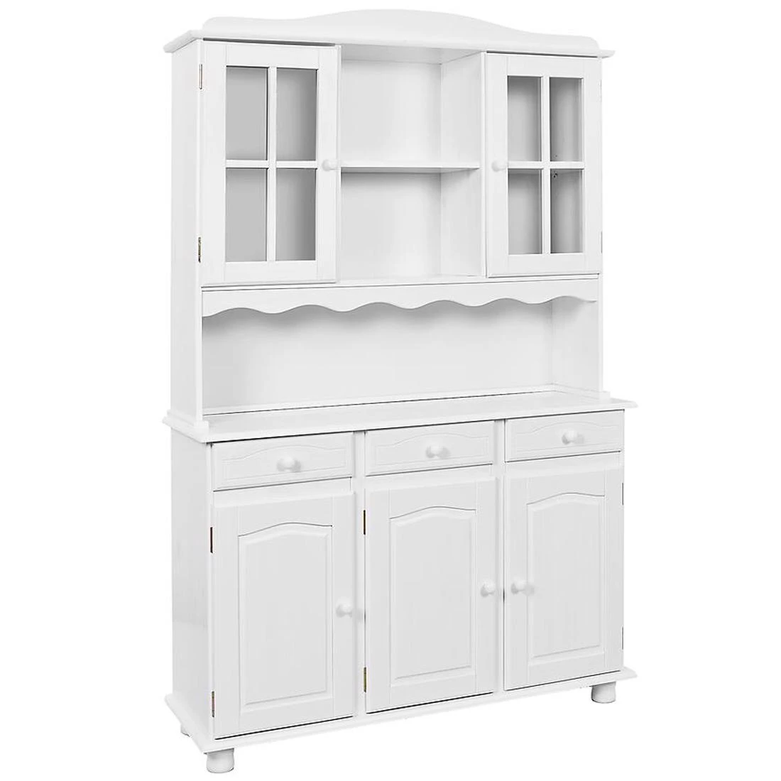Siena vitrina 5V+3F. 130x32x198 cm bela