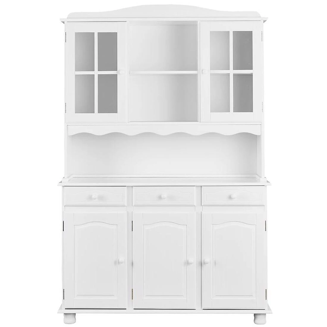 Siena vitrina 5V+3F. 130x32x198 cm bela