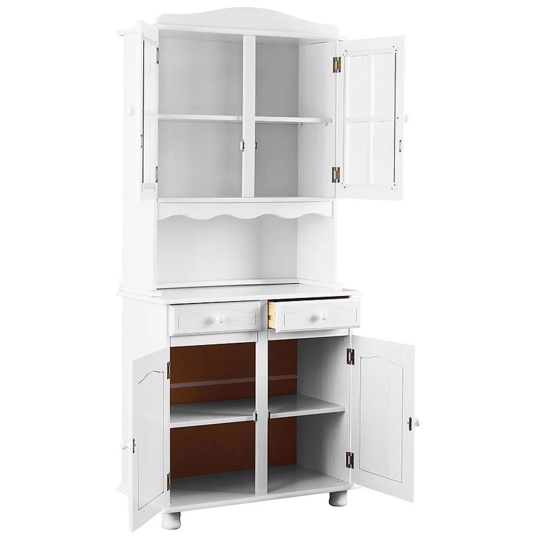 Valencia vitrina 4V+2F. 88x32x198 cm bela