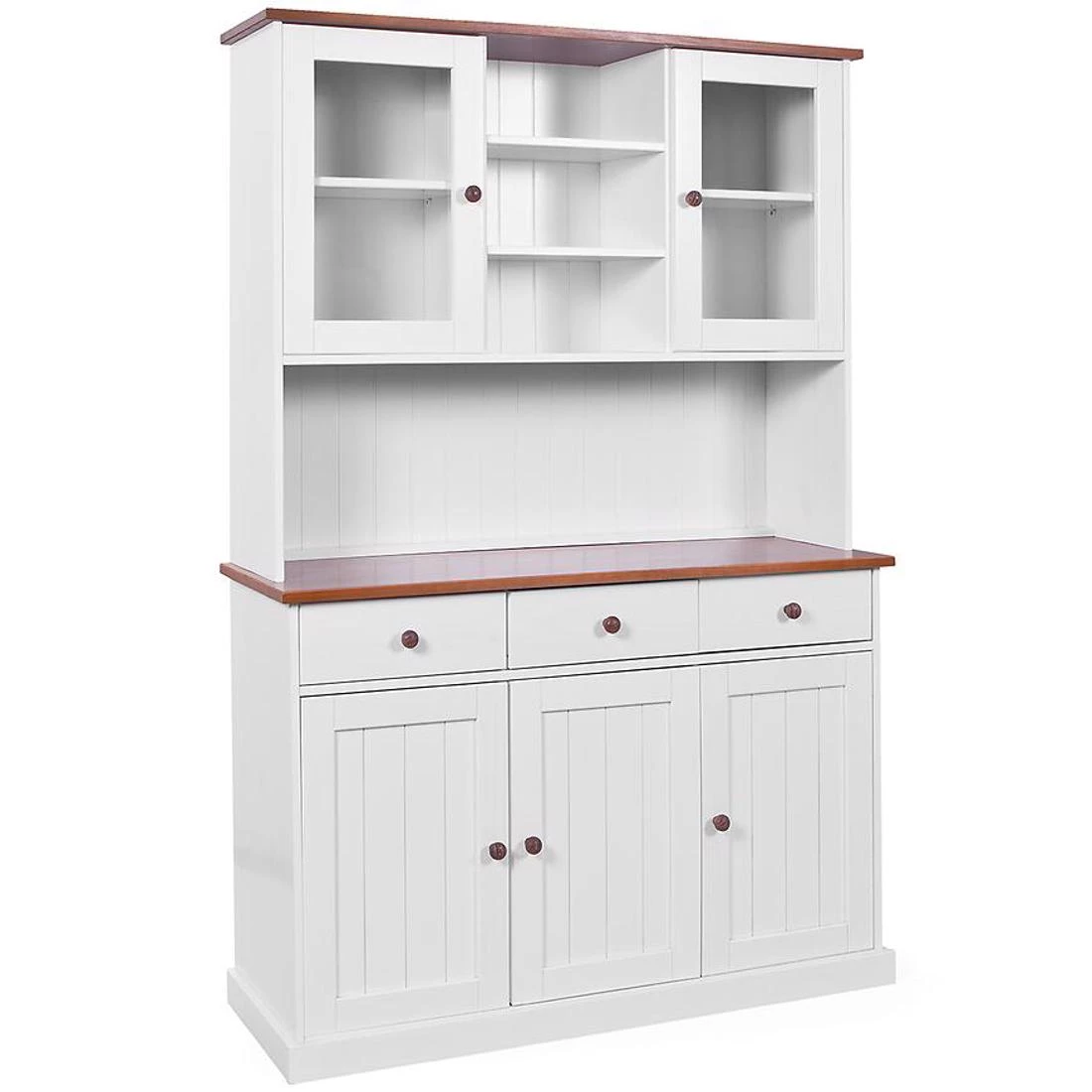Westerland vitrina 5V+3F. 131x45x190 cm bela