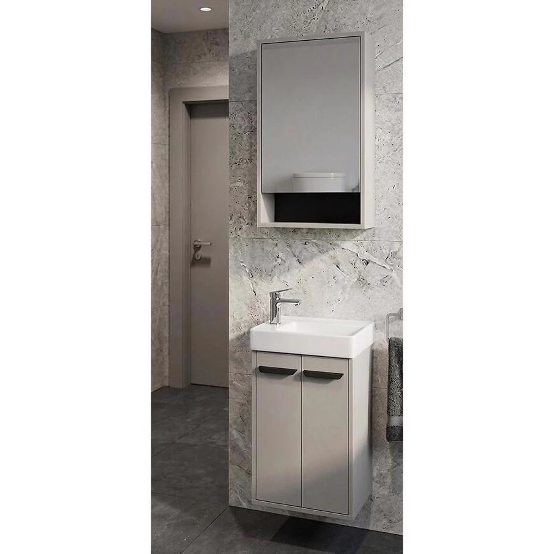Nova mini 40 viseci ormaric za umivaonik 39,7x21,9x62,8 cm kašmir