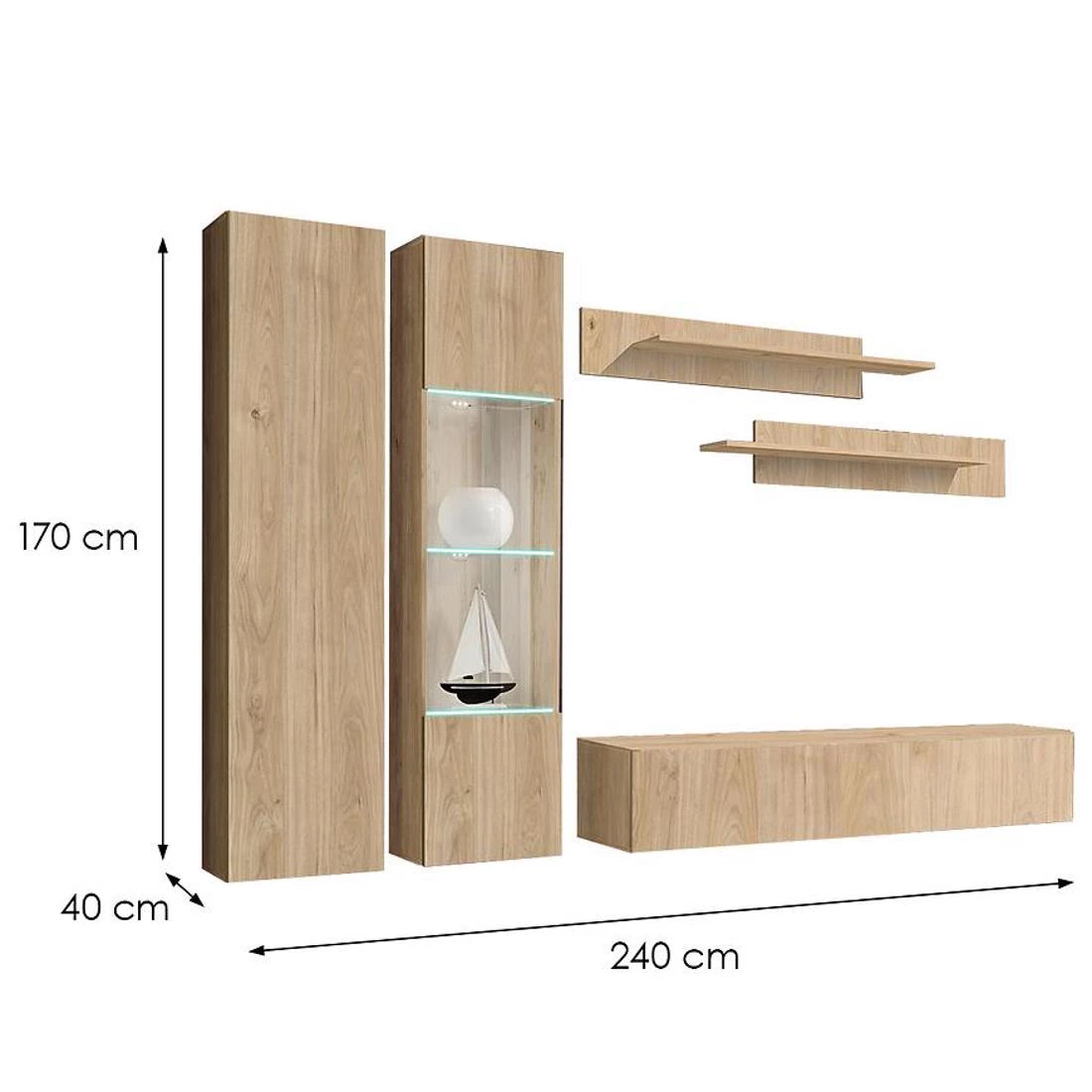 Fly Hj Fy regal 240x40x170 cm hickory jackson