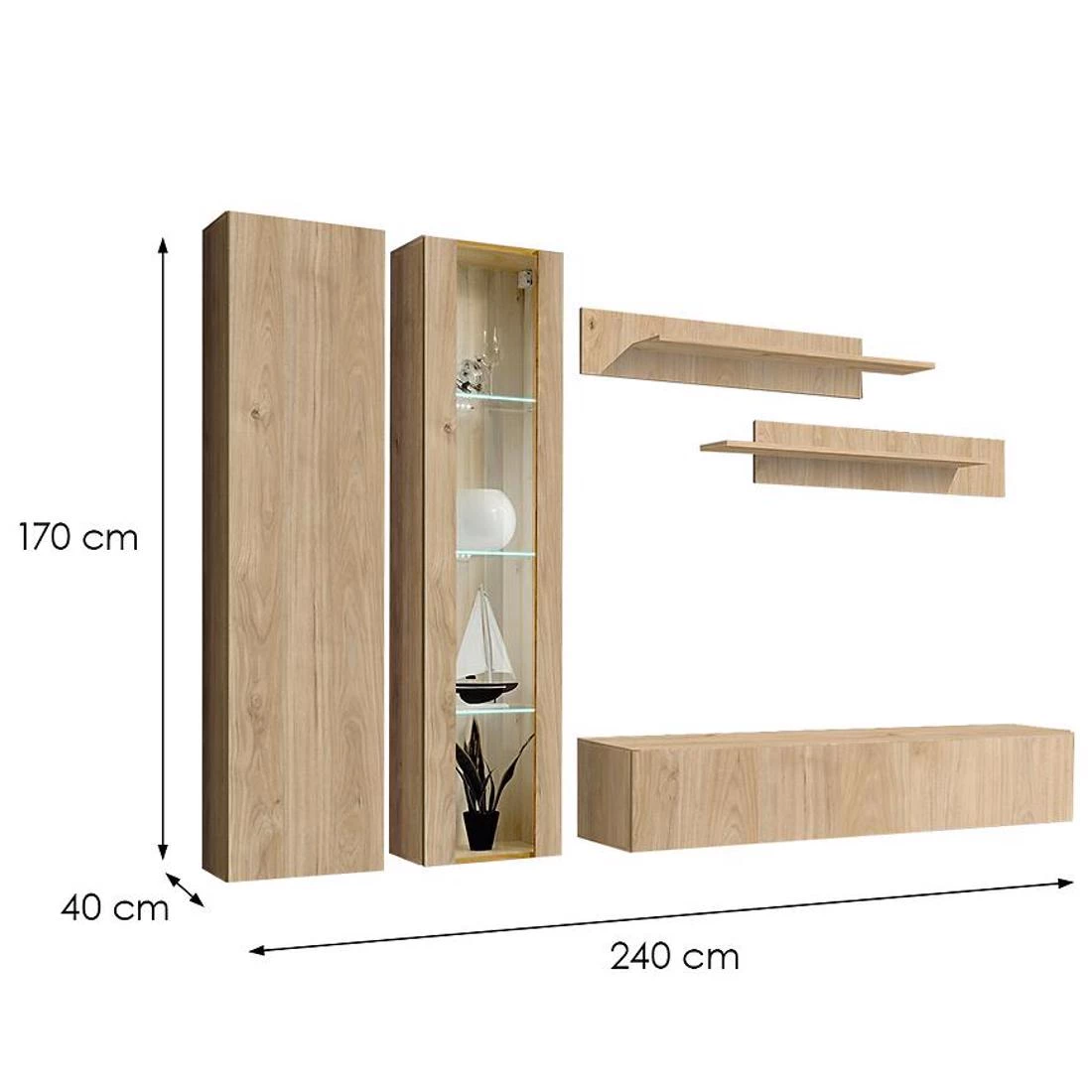 Fly Hj Fy regal 240x40x170 cm hickory jackson