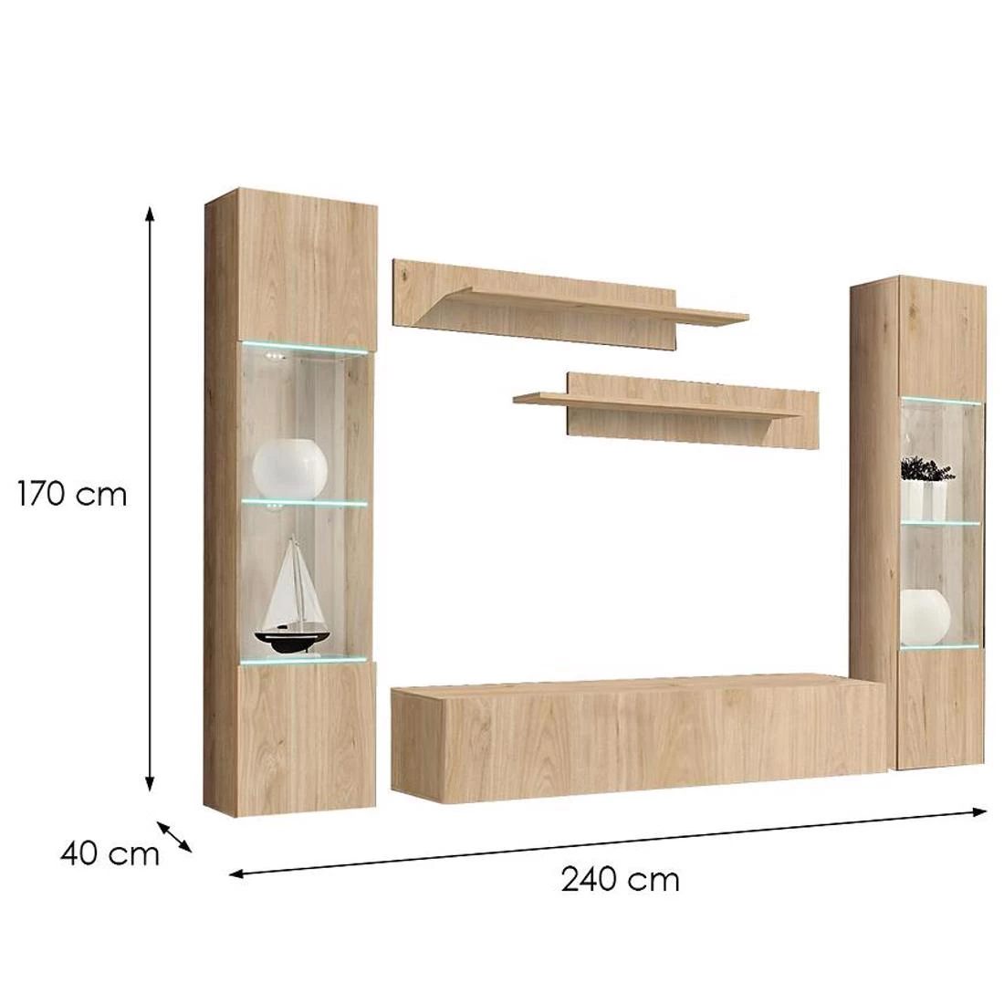 Fly Hj Fy regal 240x40x170 cm hickory jackson