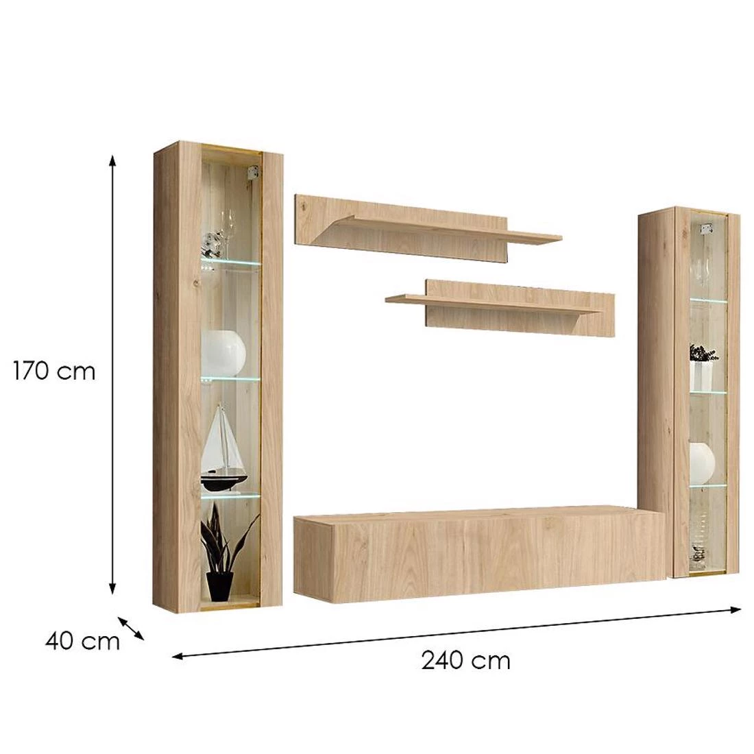Fly Hj Fy A2 regal 240x40x170 cm hickory jackson