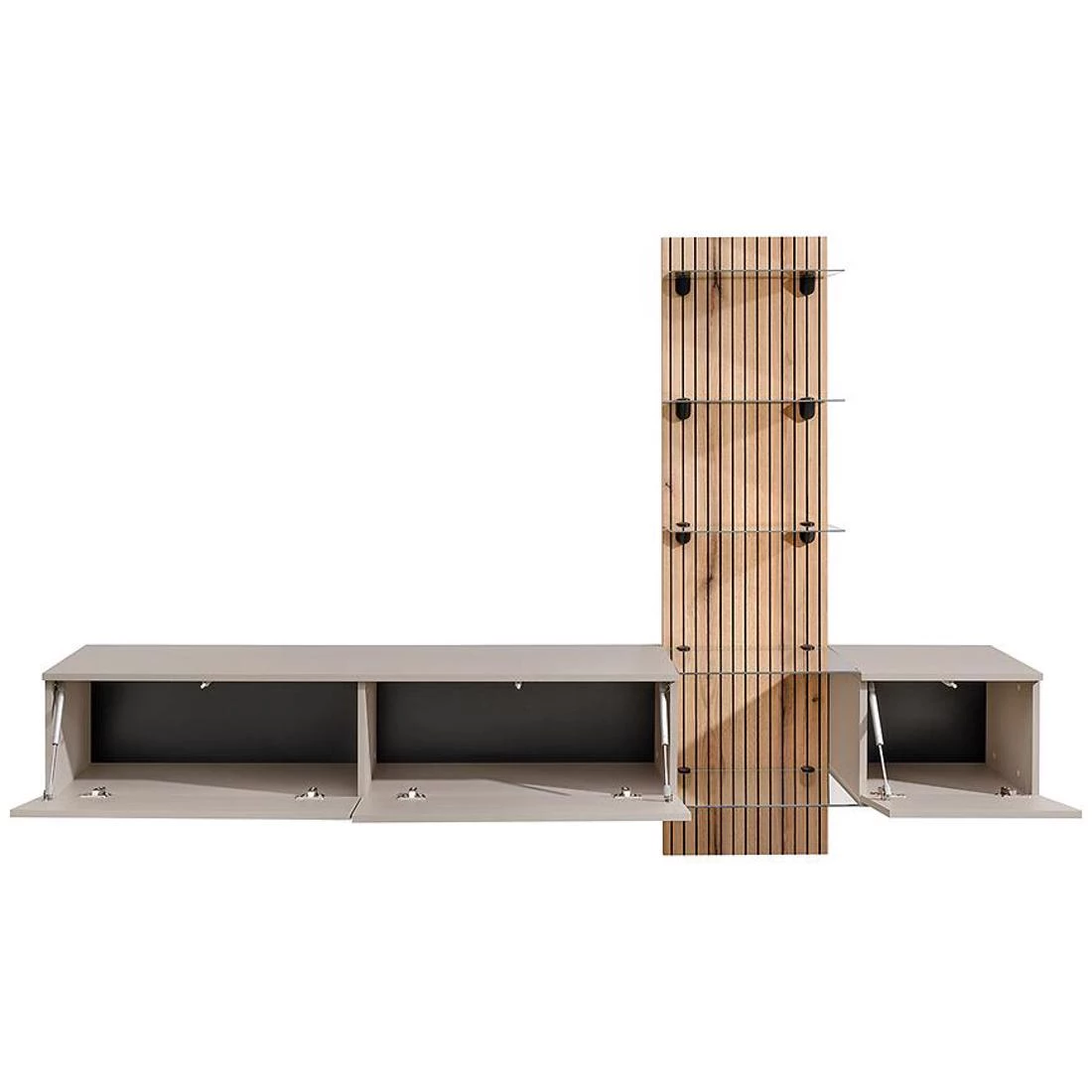Luzz regal 220x40x160 cm bež/svetli hrast