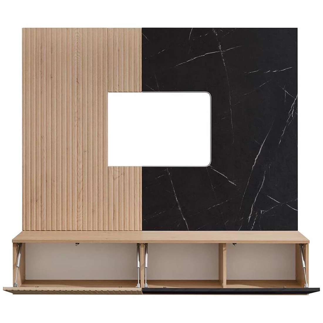 Noir regal 160x35x148 cm cremona hrast/mermerno crna