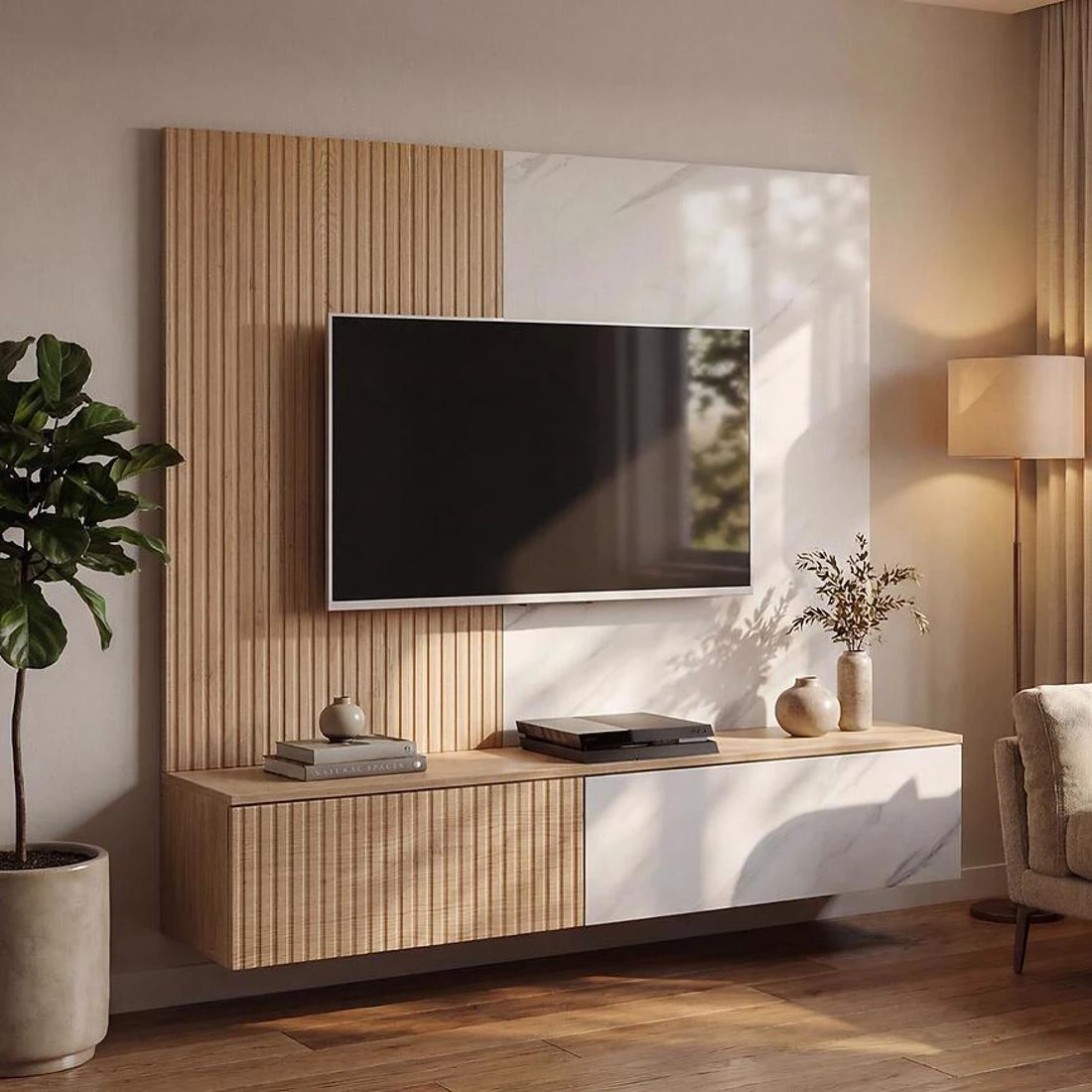 Noir regal 160x35x148 cm cremona hrast/beli mermer