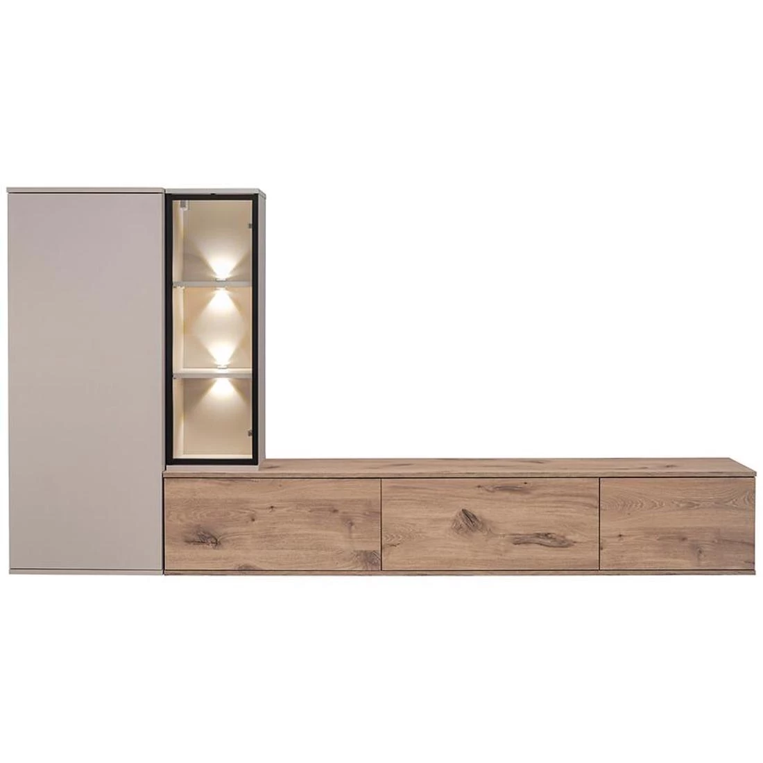 Clare TV stalak 240x35x125 cm hrast/kašmir
