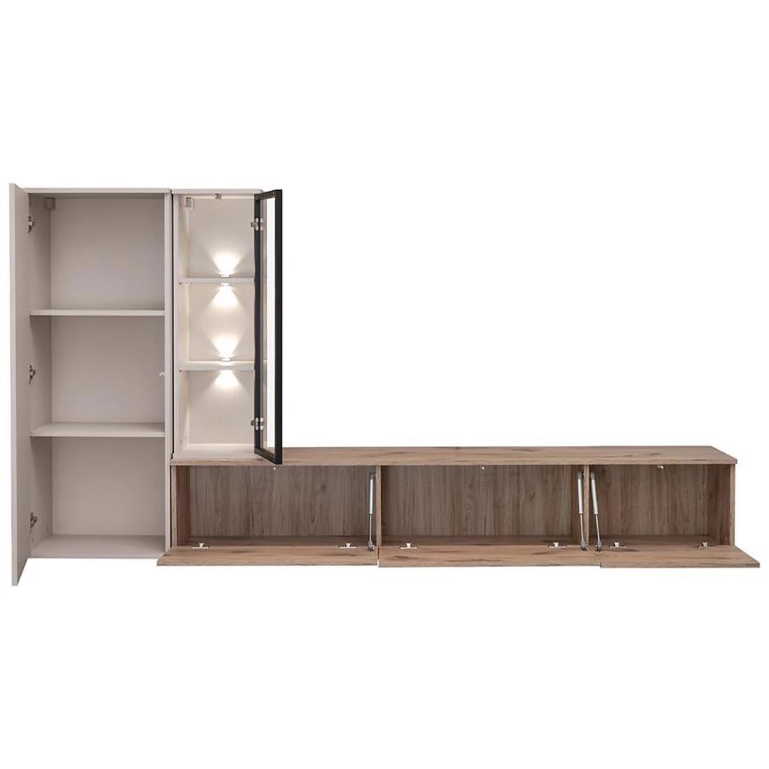 Clare TV stalak 240x35x125 cm hrast/kašmir