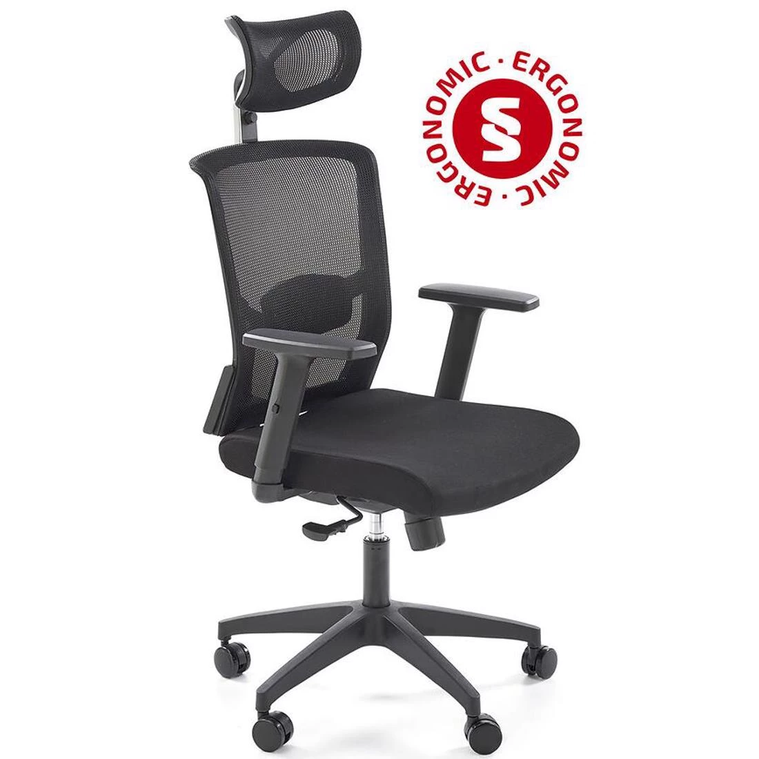 Mason kancelarijska stolica 62x62x120-130 cm crna