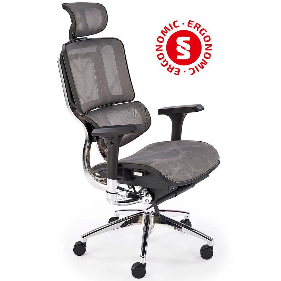 Ethan kancelarijska stolica 72x70x130-139 cm pepeljasto siva