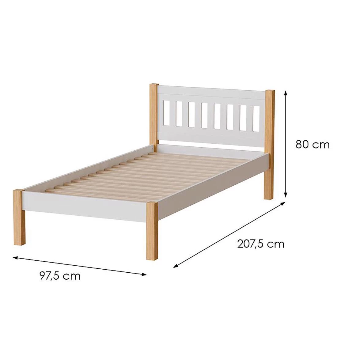 Gaja krevet 97,5x207,5x80 cm hrast