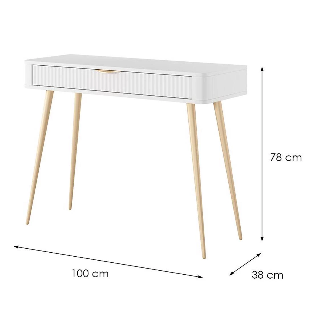 Lante toaletni stolic 100x38x78 cm bela