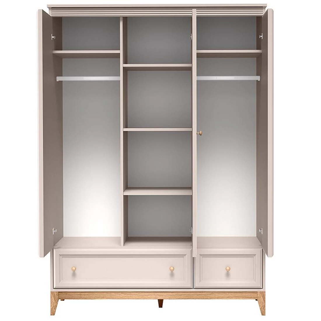 Windsor ormar 15W 135x54x193 cm kašmir/hrast