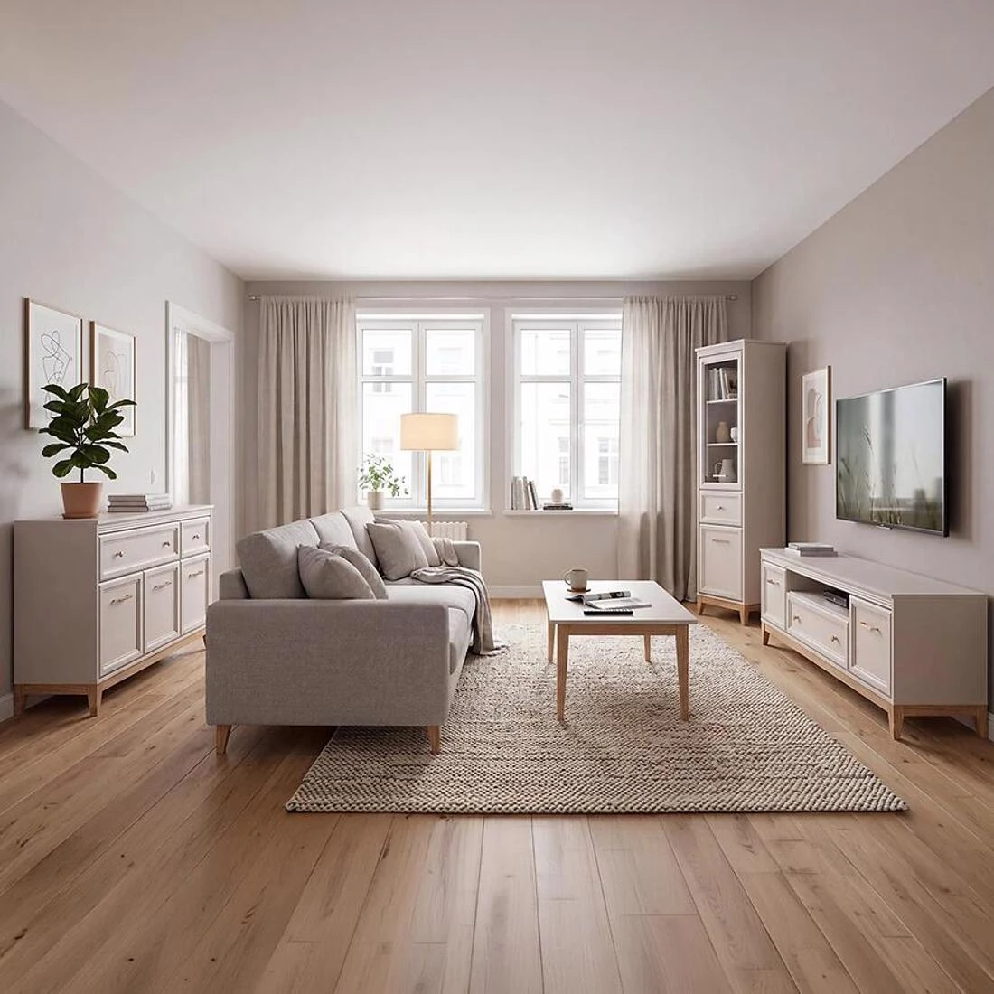 Windsor ormar 15W 135x54x193 cm kašmir/hrast