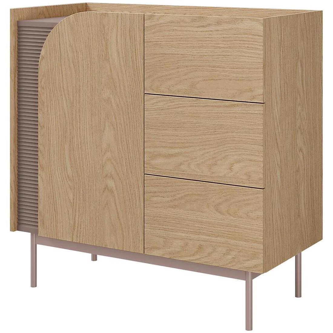 Carmen komoda 92x42x90 cm hrast/karamel