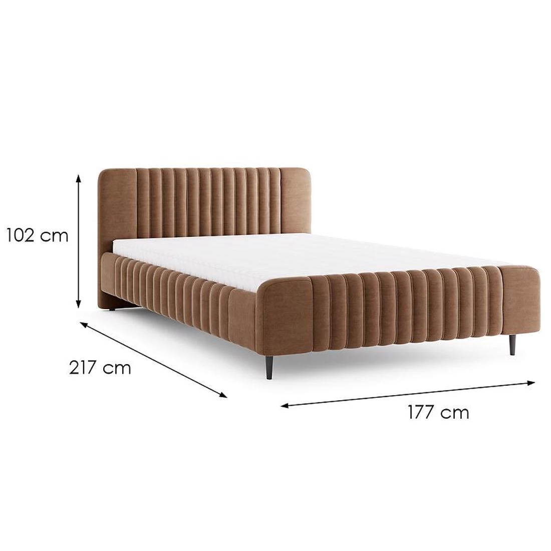 Aurena Au12 krevet 177x217x102 cm smeda