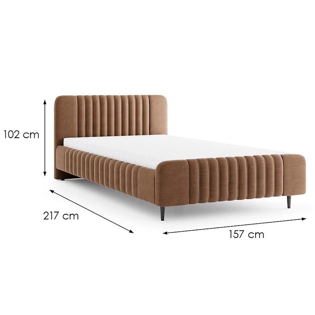 Aurena Au12 krevet 157x217x102 cm smeda