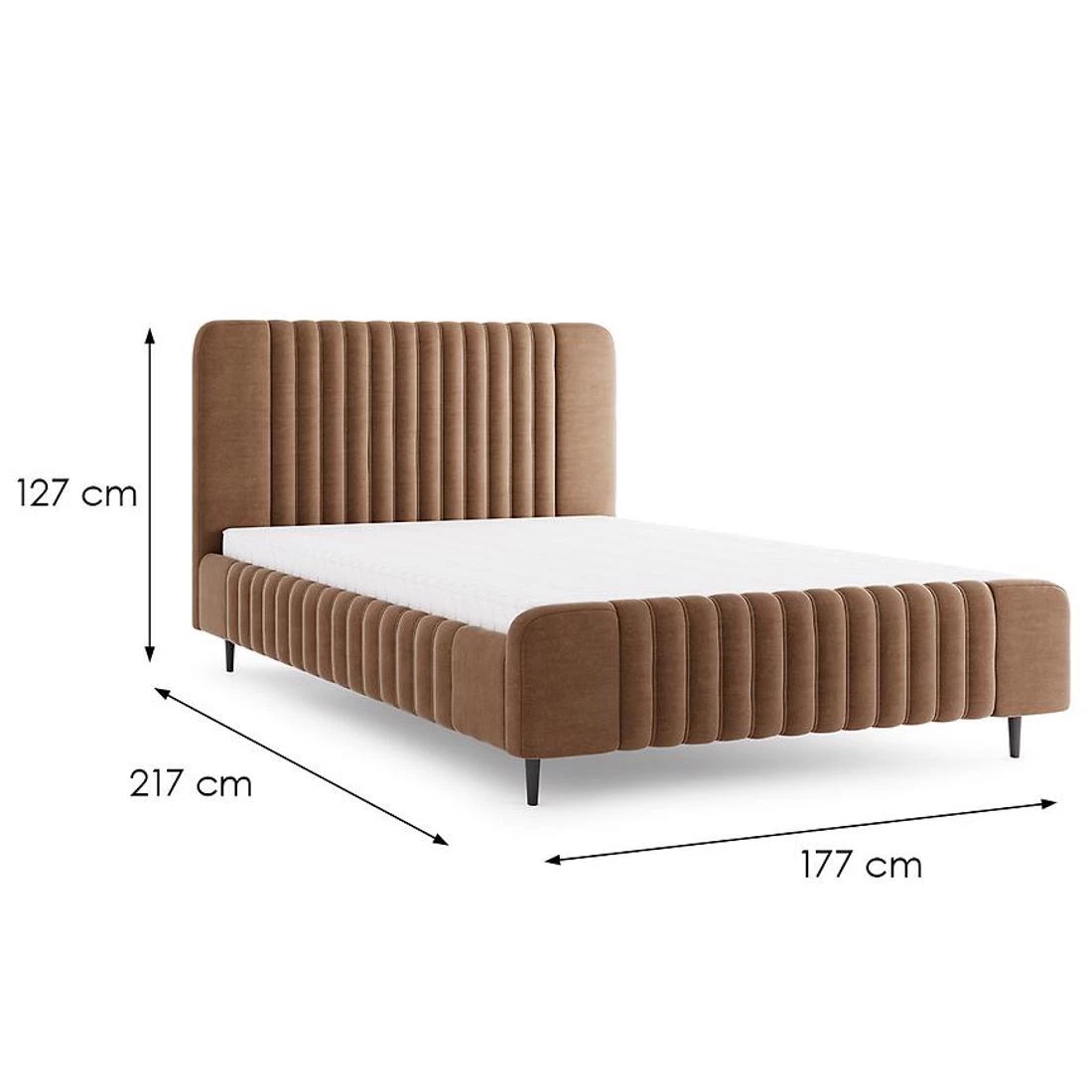 Aurena Au11 krevet 177x217x127 cm smeda