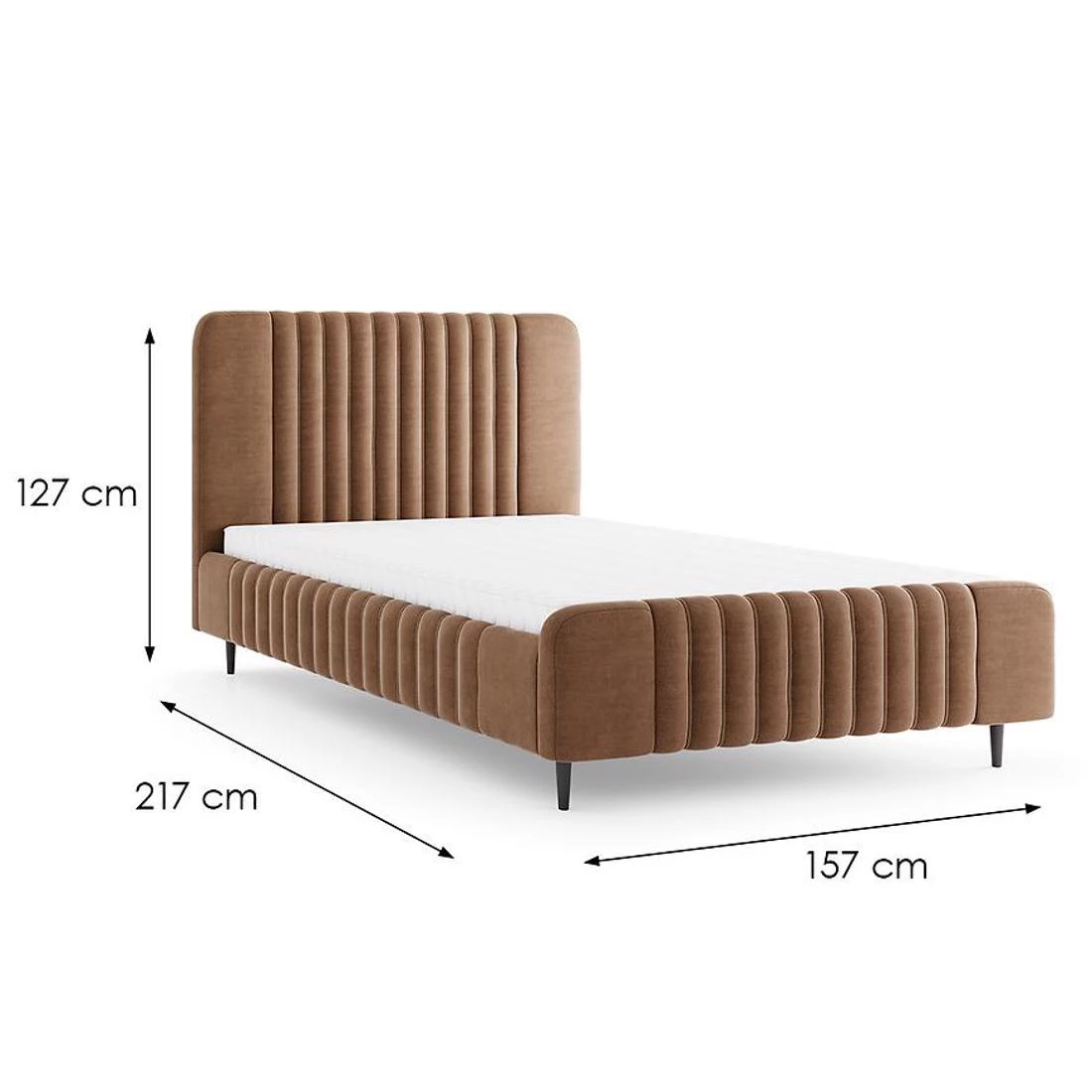 Aurena Au11 krevet 157x217x127 cm smeda