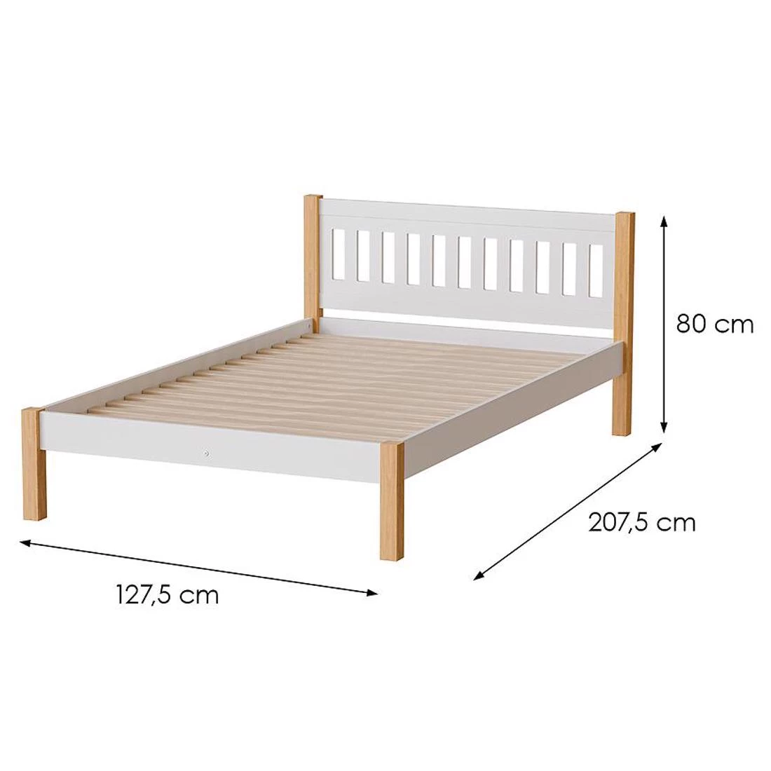 Gaja krevet 127,5x207,5x80 cm hrast