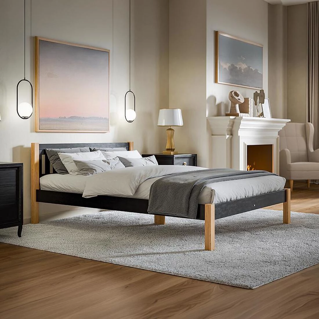 Gaja krevet 127,5x207,5x80 cm hrast