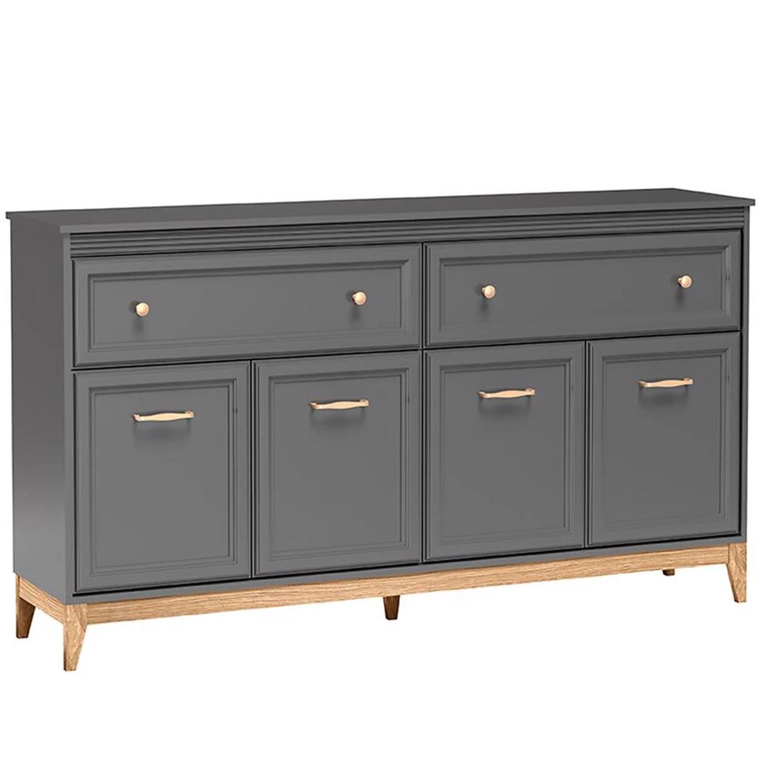 Terra komoda 4 vrata + 2 ladice 179x40,5x100 cm siva