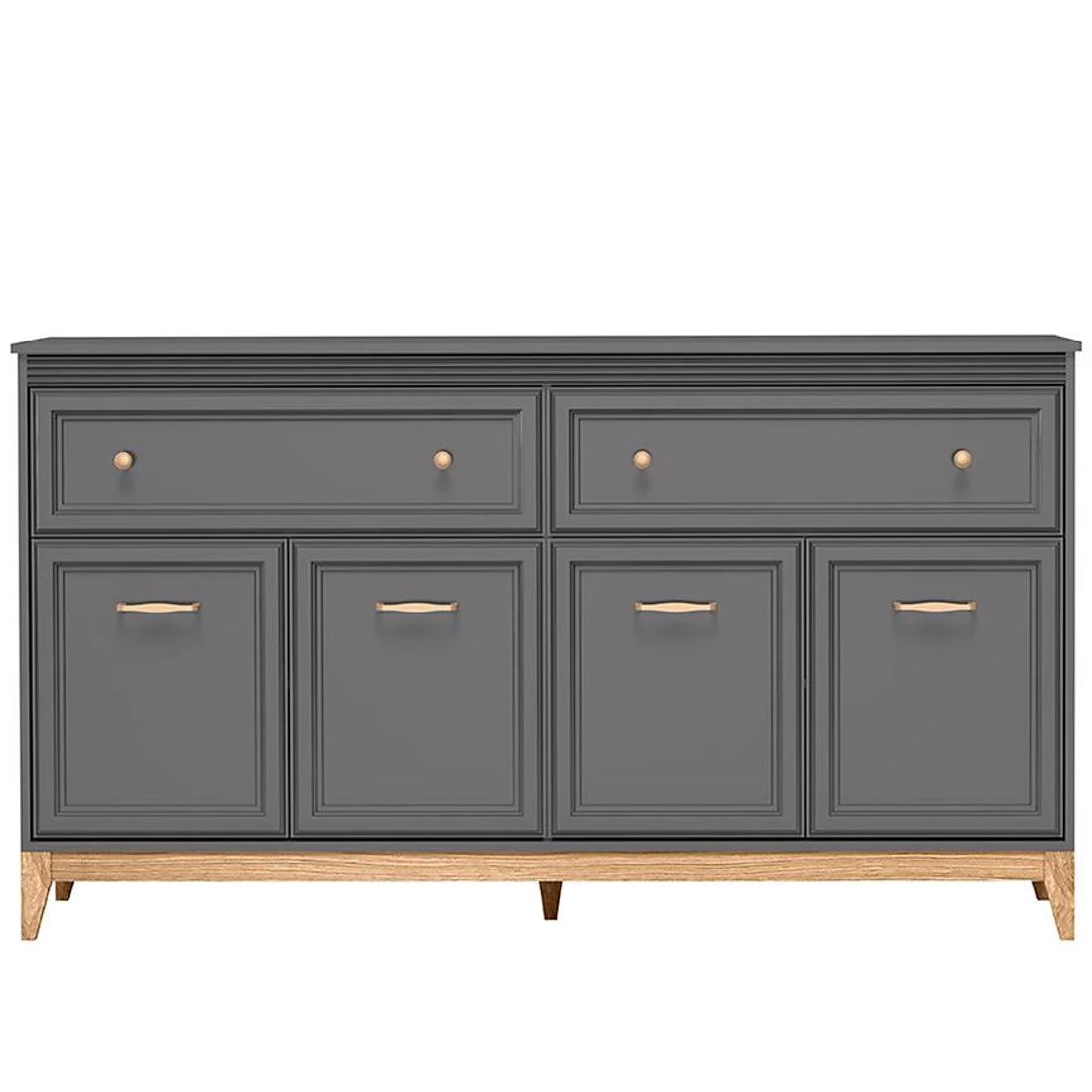 Terra komoda 4 vrata + 2 ladice 179x40,5x100 cm siva