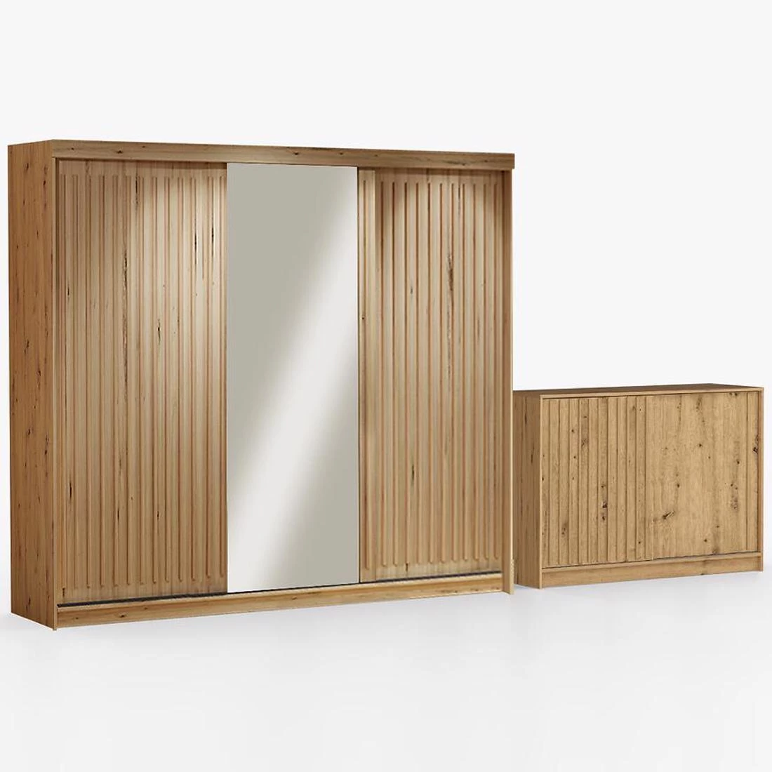 Royal ormar + Royal komoda 250x62x200 cm wotan hrast