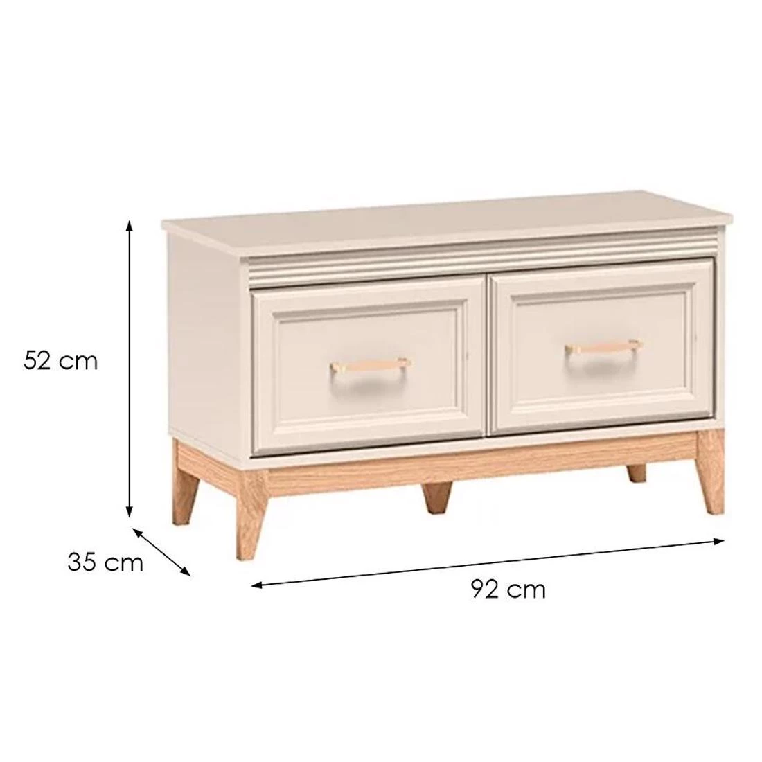 Windsor klupa za predsoblje 92x35x52 cm kašmir