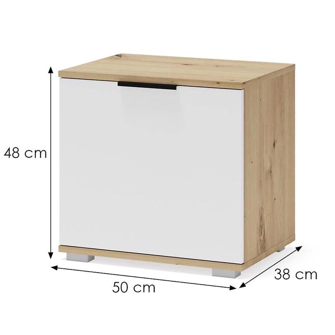 Clif klupa za predsoblje 50x38x48 cm hrast/bela