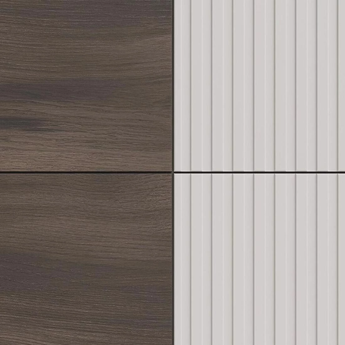 Random komoda 100x40x95 cm kašmir/orah/crna
