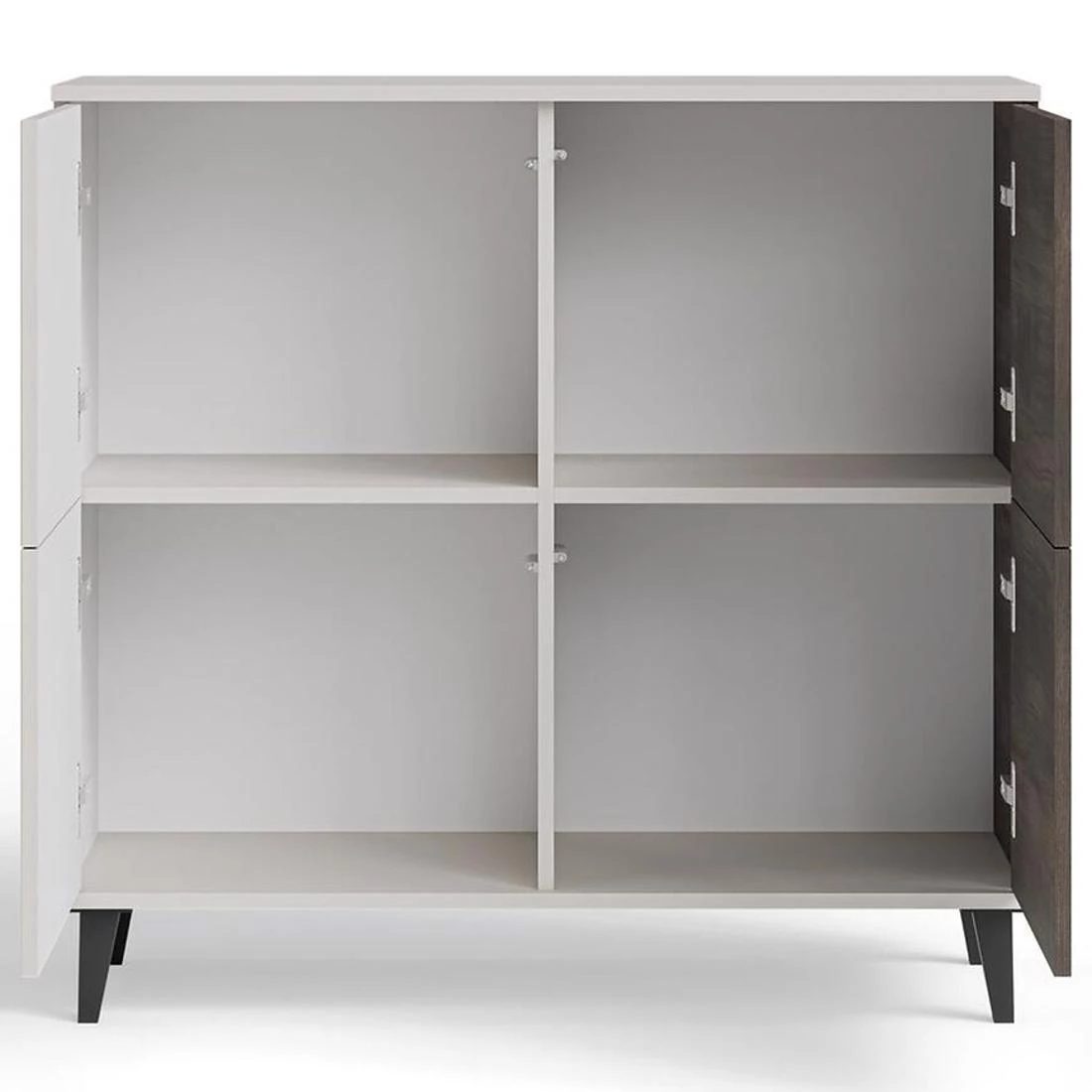 Random komoda 100x40x95 cm kašmir/orah/crna