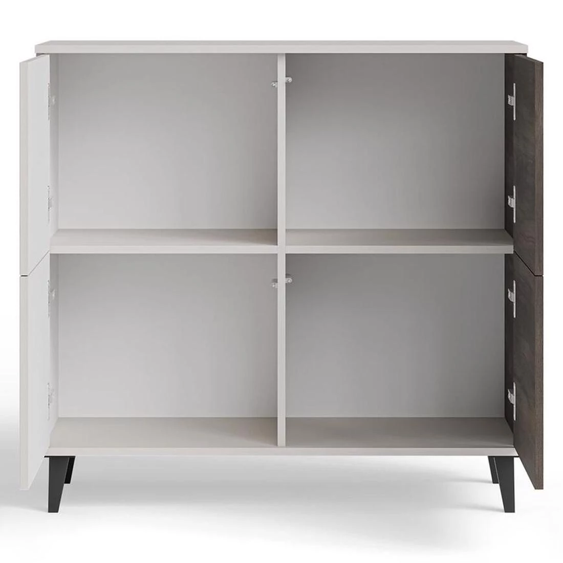 Random komoda 100x40x95 cm kašmir/orah/crna