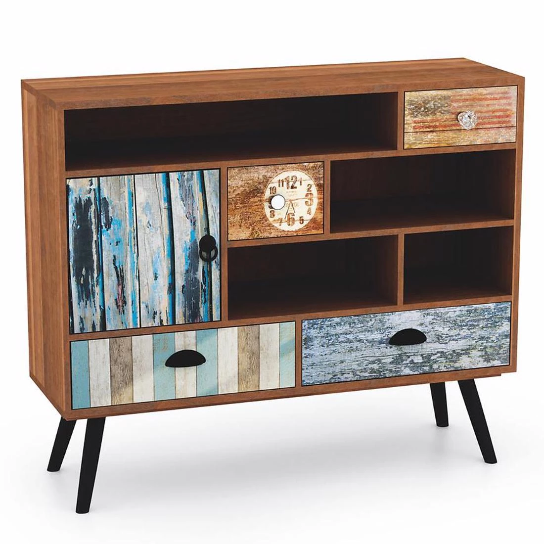 Mezo komoda 93x29x80 cm višebojna