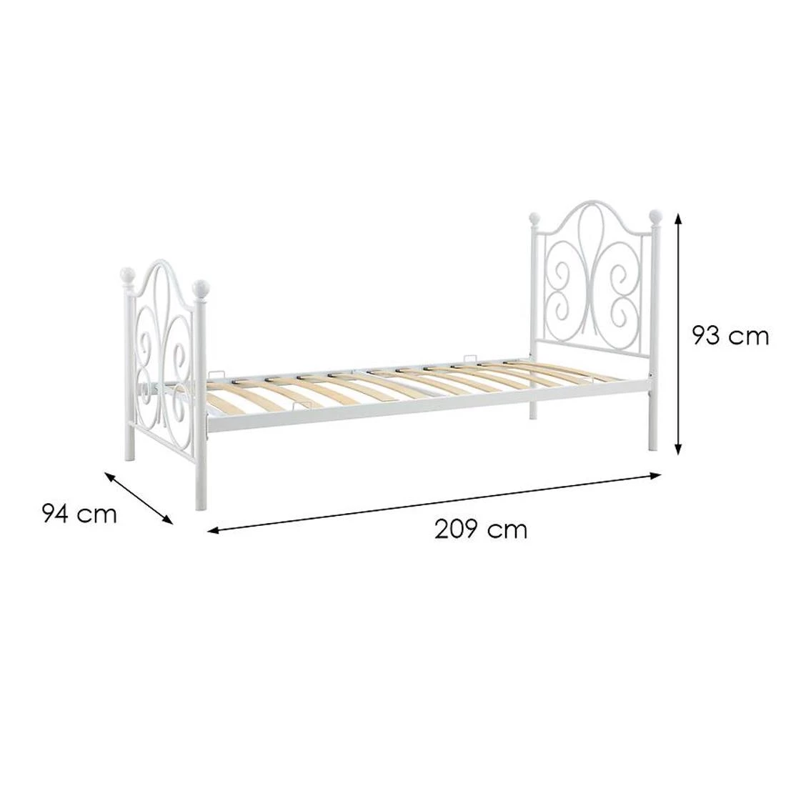 Panama krevet 94x209x93 cm bela