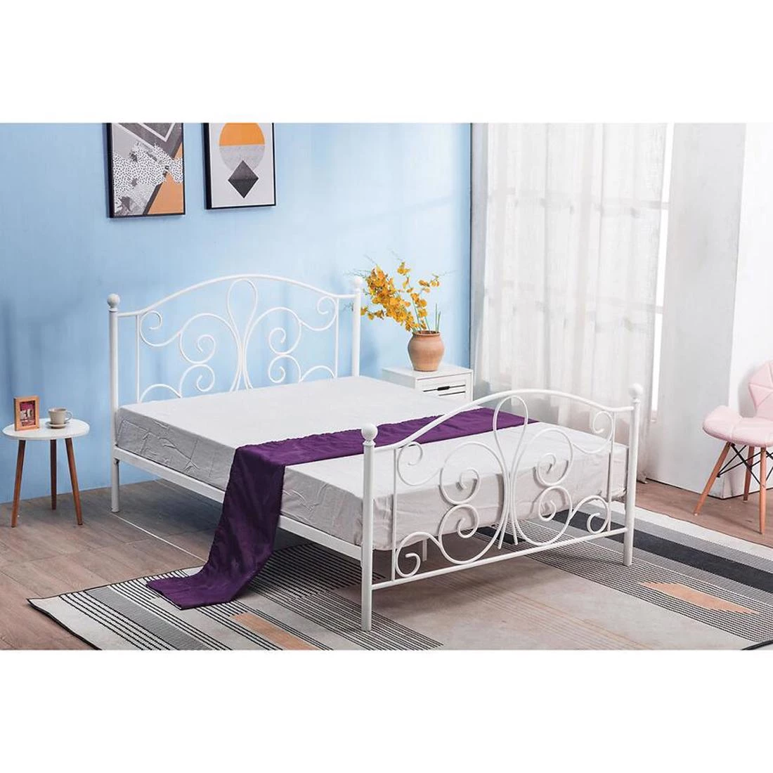 Panama krevet 94x209x93 cm bela