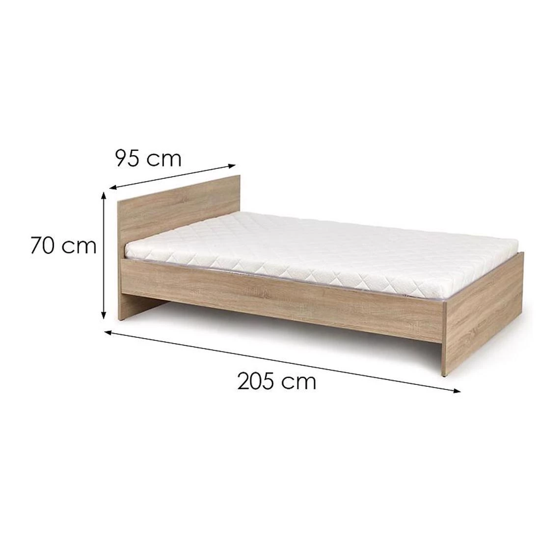 Lima krevet 95x205x70 cm natur